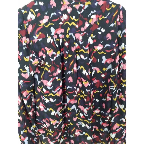 A.L.C. Silk Floral Print Long Sleeve Top Size 0 - Picture 4 of 7